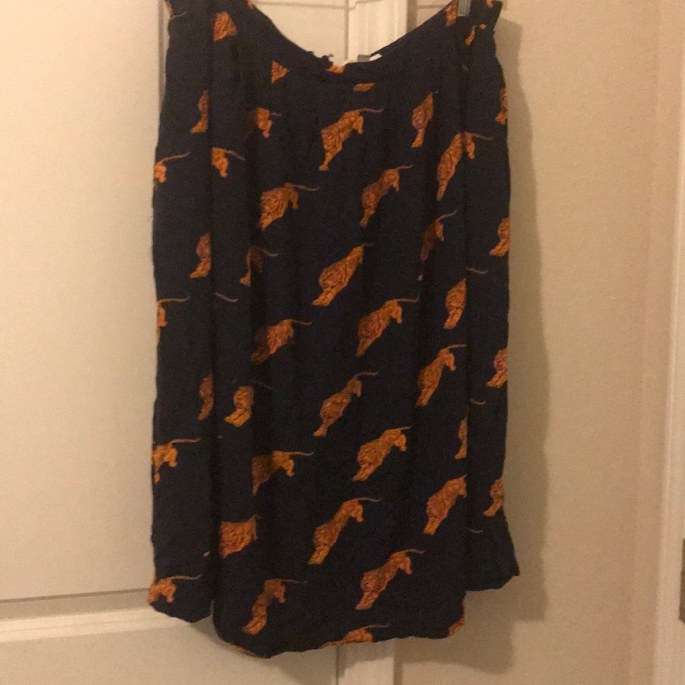 Modcloth Emily and Fin tiger print skirt